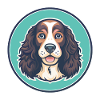 Tweed Water Spaniel Dog Breed Funny Cartoon Kawaii