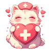 Chat Infirmière Kawaii Infirmière Médecin