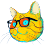 Cat with glasses