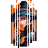 Orange Geometric Witch