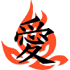Fire Flame with Kanji