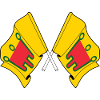 Two flags crossed Auvergne