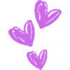 Hearts Purple Icon