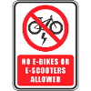 Kein Elektroroller oder Fahrradverkehrsschild