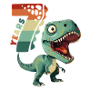 T-Rex Tyrannosaurus 7 ans 7e anniversaire
