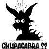 Chupacabra Divertente Illustrazione Minimale Dei Cartoni Animati