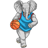 Elephant Basketball Player Basketball