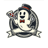 Halloween Funny Ghost With Pizza
