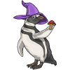 Pinguin Hexe Pilz