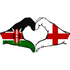 Kenya England Hands Heart Shape