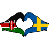 Kenya Sweden Hands Heart Shape