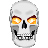 Skull with candle