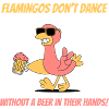 Lustiges Flamingo mit Bier Design