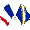 Drapeau de la France Ardenne croisée
