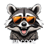 Naughty raccoon with sunglasses