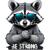Little raccoon with sunglasses