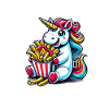 Einhorn Pommes Spaß