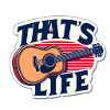 Lively guitar with slogan
