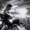 Melancholic City Park Guitar Play