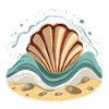 Seashell on the beach