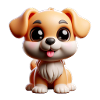 Cute Cartoon Style Puppy