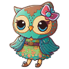 Cute Owl Kawaii Mascot