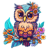 Cute Owl Kawaii Mascot