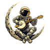 Astronaute Space Moon Bluegrass Banjo