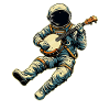 Astronaute Space Bluegrass Banjo Player