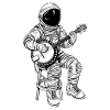 Astronaute Space Bluegrass Banjo Player