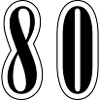 80 Number Symbol