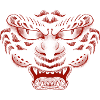 Red Tiger Mask Motif