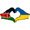 Kenya Ukraine Hands Heart Shape