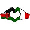 Kenya Italy Hands Heart Shape