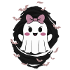Cute Ghost with Bats