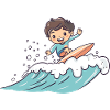 Surfer Surfing California