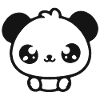 Cuddly Panda Head Illustration