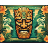 Tiki art deco mask