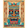 Tiki Maske farbenfroh