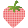 Strawberry with check pattern - personalizable