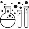 Chemistry experiment test tubes