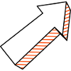 Arrow in 3D two-tone