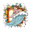 Surfer Wellenreiten