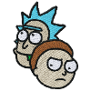 Rick & Morty Têtes Comme Design De Broderie