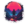 Mountainbiking Synthwave