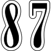 87 Number Symbol