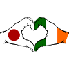Japan Ireland Hands Heart Shape