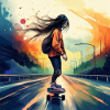 Skaters on the highway