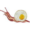 Baconschnecke Bacon and egg Spiegelei