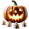 Halloween Pumpkin Ghosts